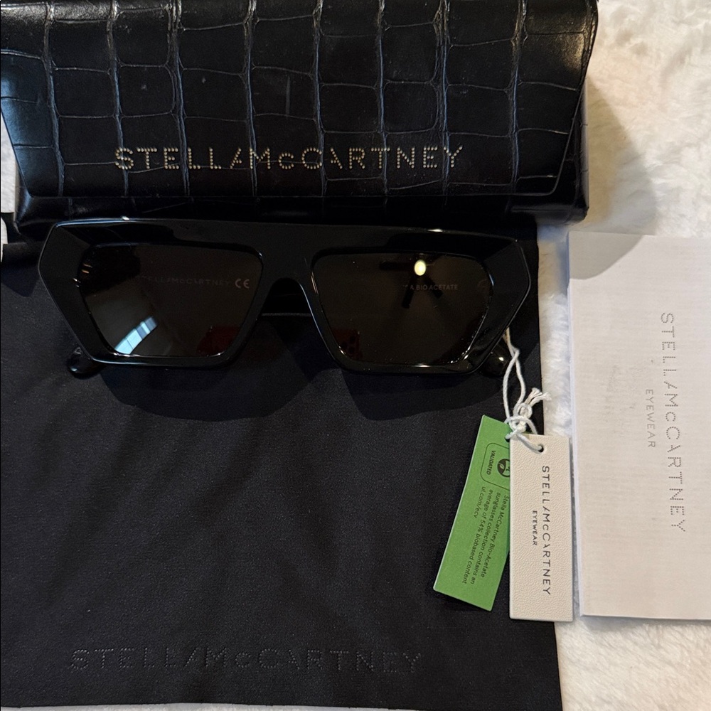 Stella McCartney Angular Black Sunglasses